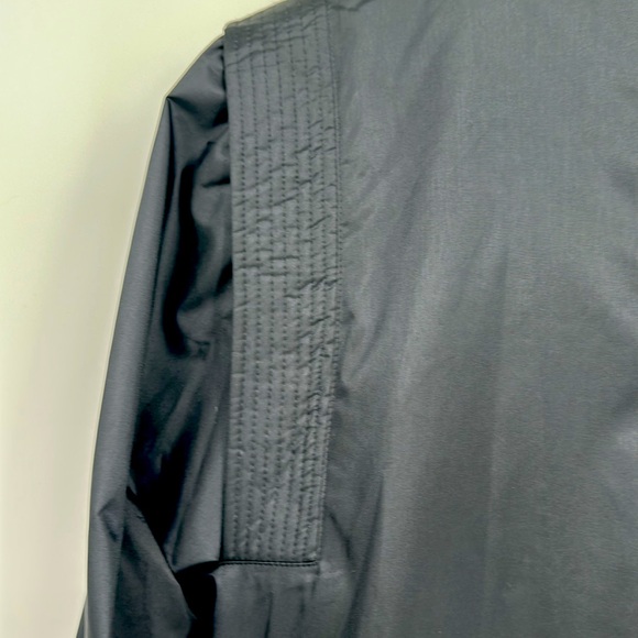 Vintage Mervyn’s Lined Black Trench Coat Gen X punk  whimsy goth 14 - Picture 7 of 16